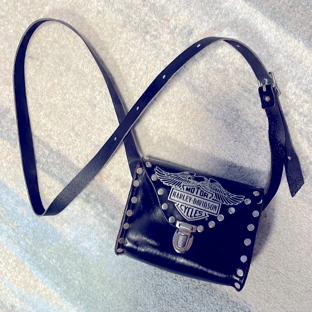 Vintage Harley Davidson Leather Crossbody Purse